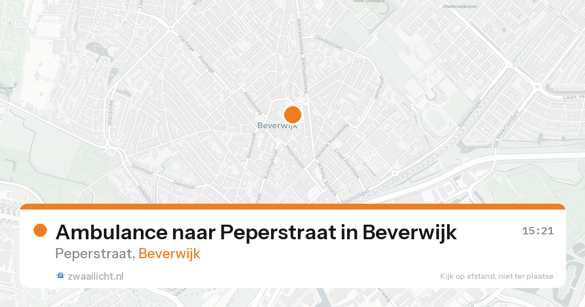 Ambulance naar Peperstraat in Beverwijk — 18 aug 2026