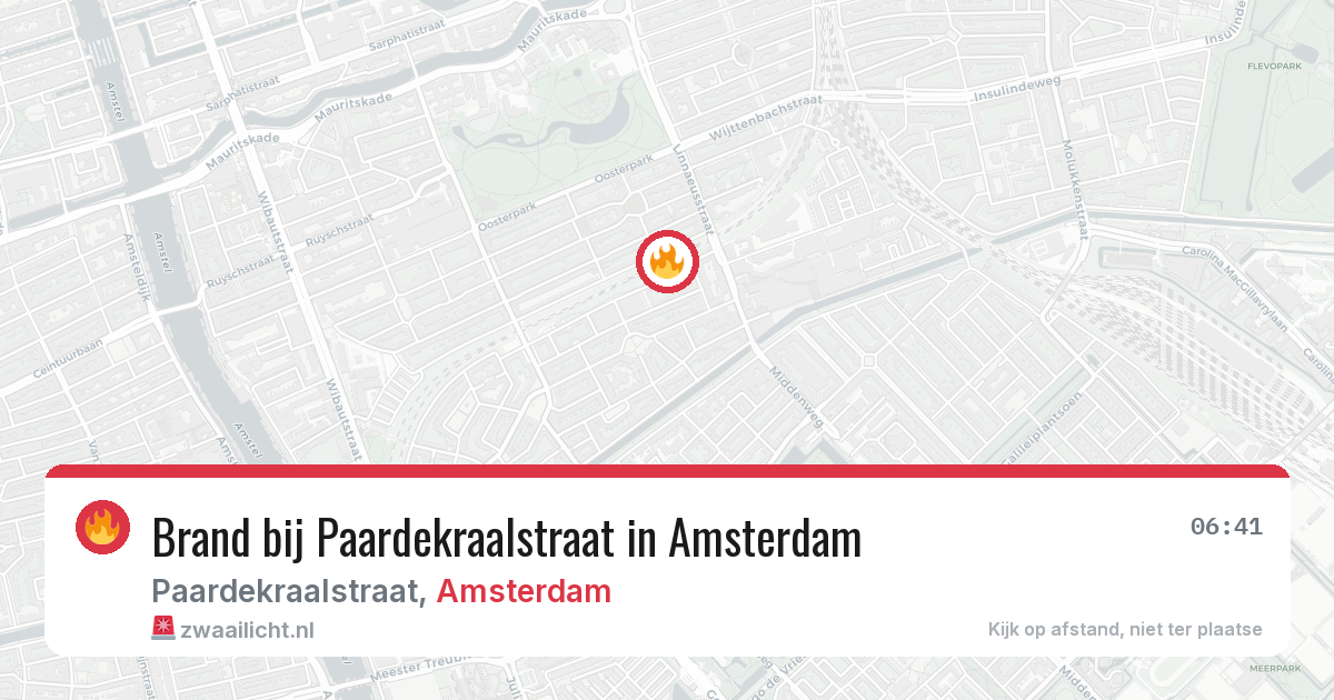 Brand bij Paardekraalstraat in Amsterdam — 27 mei 2026