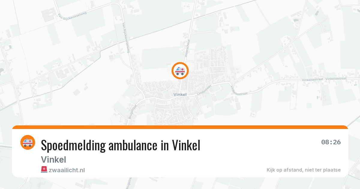 Spoedmelding ambulance in Vinkel — 15 apr 2026