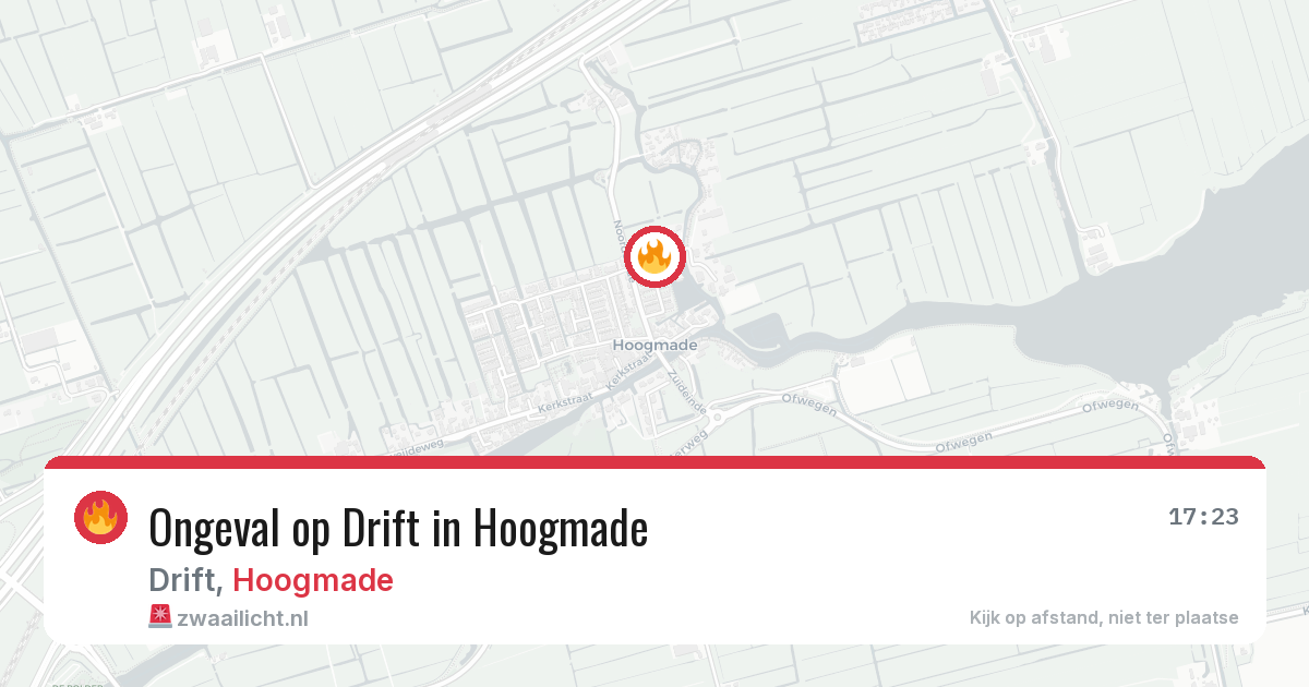 Ongeval op Drift in Hoogmade — 25 jun 2026