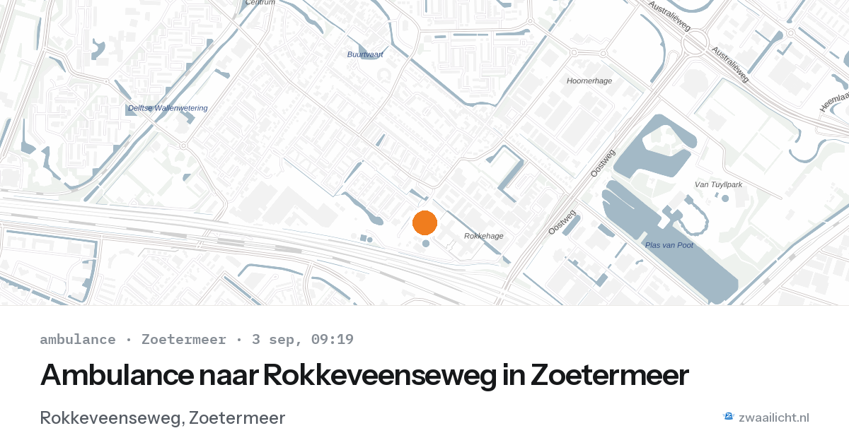 Ambulance naar Rokkeveenseweg in Zoetermeer — 3 sep 2026