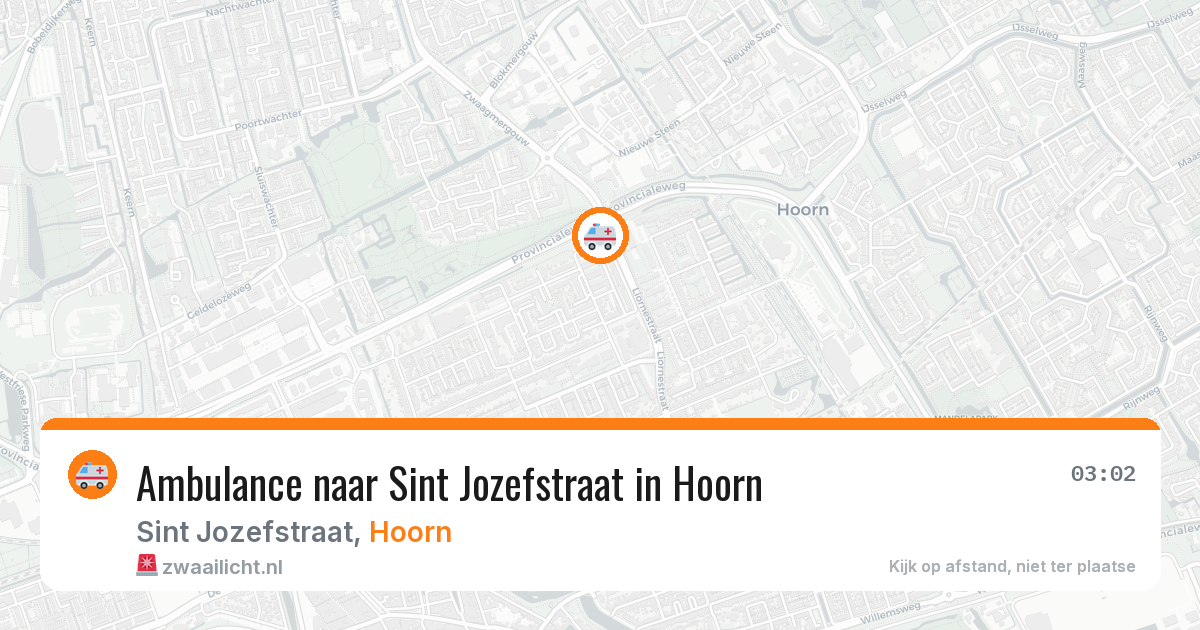 Ambulance naar Sint Jozefstraat in Hoorn — 6 aug 2026