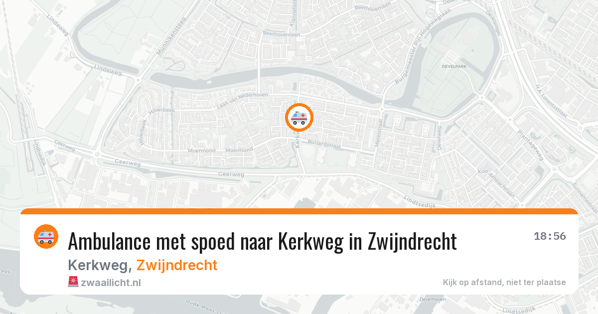 Ambulance met spoed naar Kerkweg in Zwijndrecht — 6 mei 2026