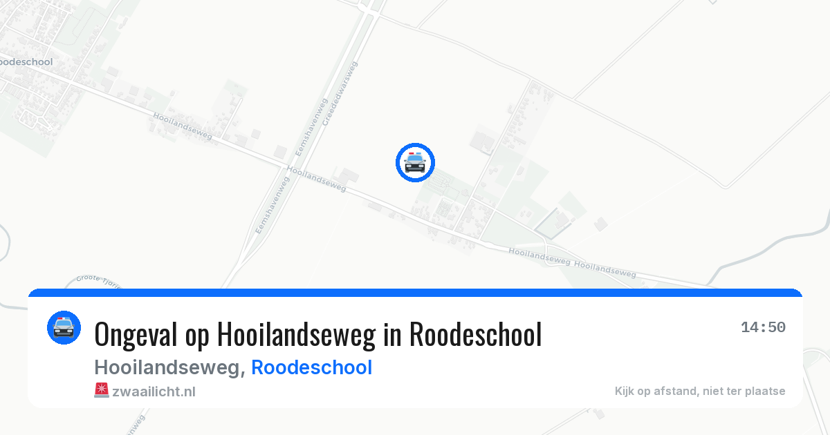 Ongeval op Hooilandseweg in Roodeschool — 18 mrt 2026