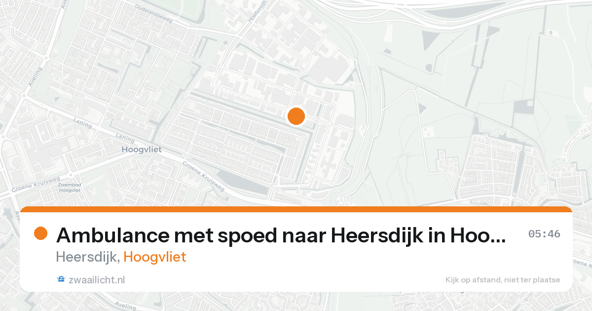 Ambulance met spoed naar Heersdijk in Hoogvliet — 15 aug 2026