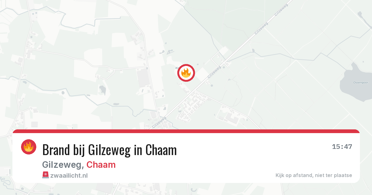 Brand bij Gilzeweg in Chaam — 29 jun 2026