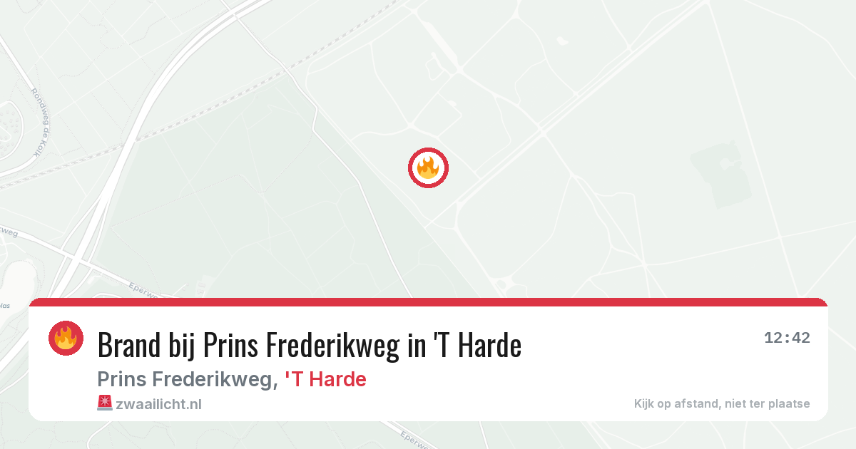 Brand bij Prins Frederikweg in 'T Harde — 29 apr 2026