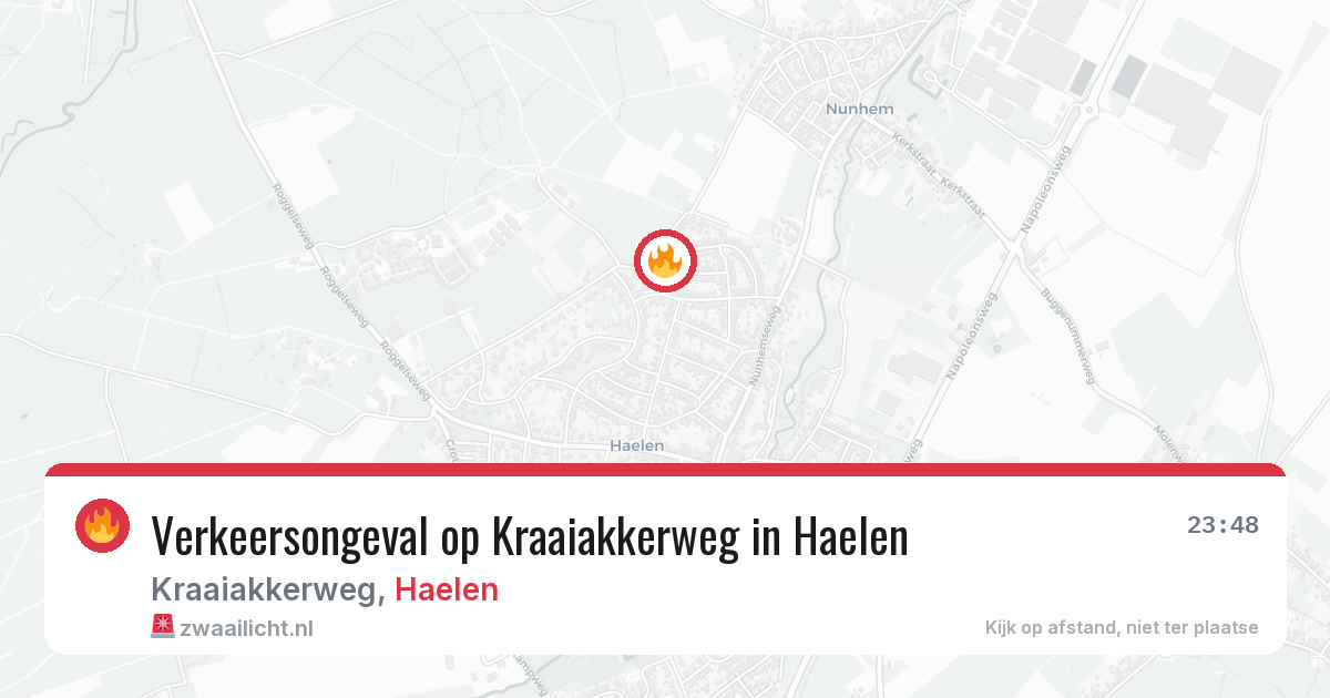 Verkeersongeval op Kraaiakkerweg in Haelen — 7 jul 2026