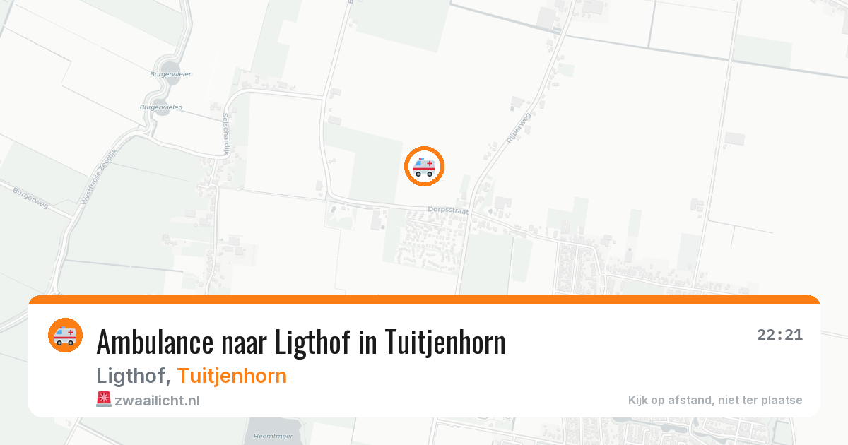 Ambulance naar Ligthof in Tuitjenhorn — 18 jul 2026