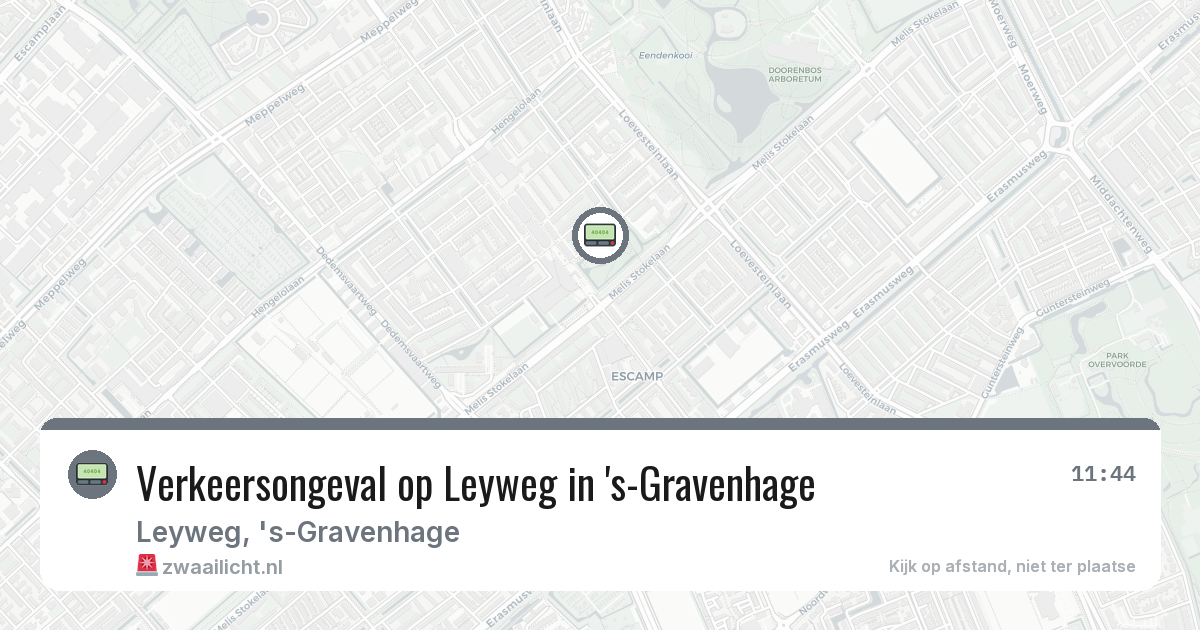 Verkeersongeval op Leyweg in 's-Gravenhage — 10 mrt 2026