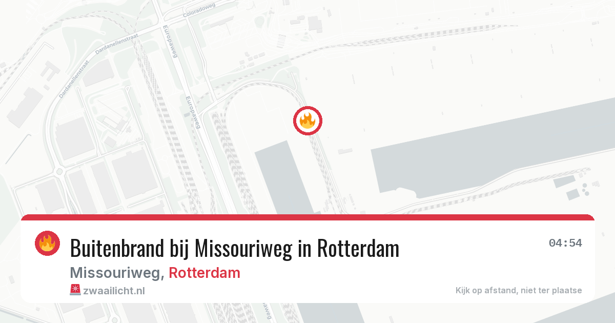 Buitenbrand bij Missouriweg in Rotterdam — 29 jul 2026