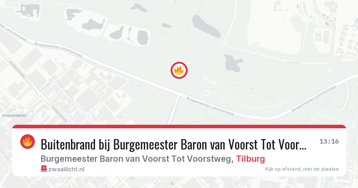 Buitenbrand bij Burgemeester Baron van Voorst Tot Voorstweg in Tilburg — 7 apr 2026