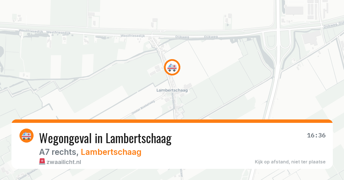 Wegongeval in Lambertschaag — 29 jun 2026