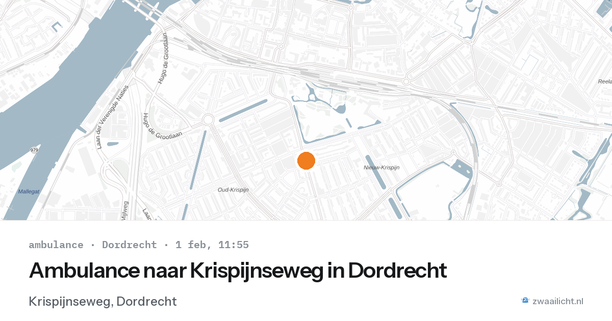 Ambulance naar Krispijnseweg in Dordrecht — 1 feb 2026