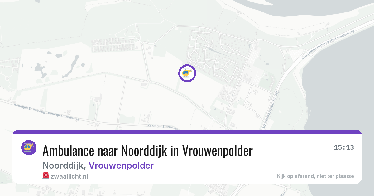 Ambulance naar Noorddijk in Vrouwenpolder — 23 jul 2026