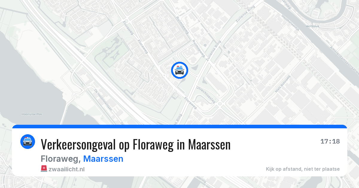 Verkeersongeval op Floraweg in Maarssen — 30 apr 2026