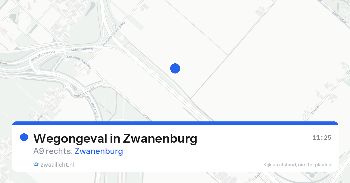 Wegongeval in Zwanenburg — 21 aug 2026