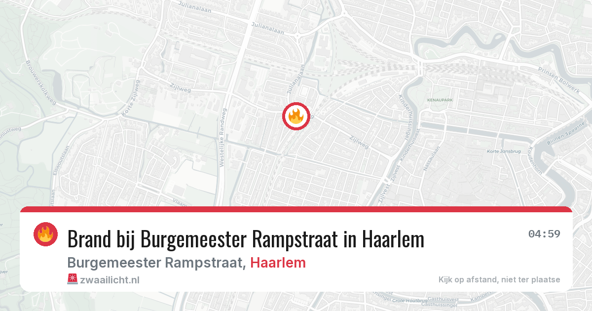 Brand bij Burgemeester Rampstraat in Haarlem — 29 mrt 2026