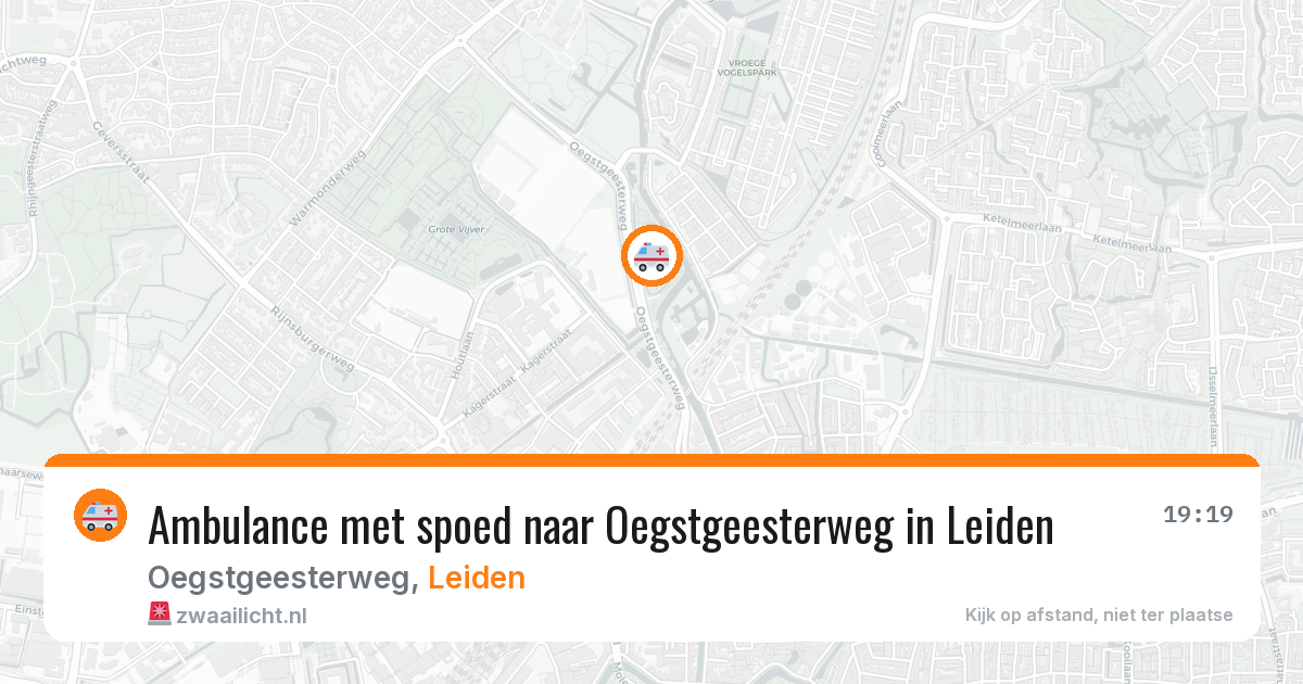 Ambulance met spoed naar Oegstgeesterweg in Leiden — 2 jul 2026