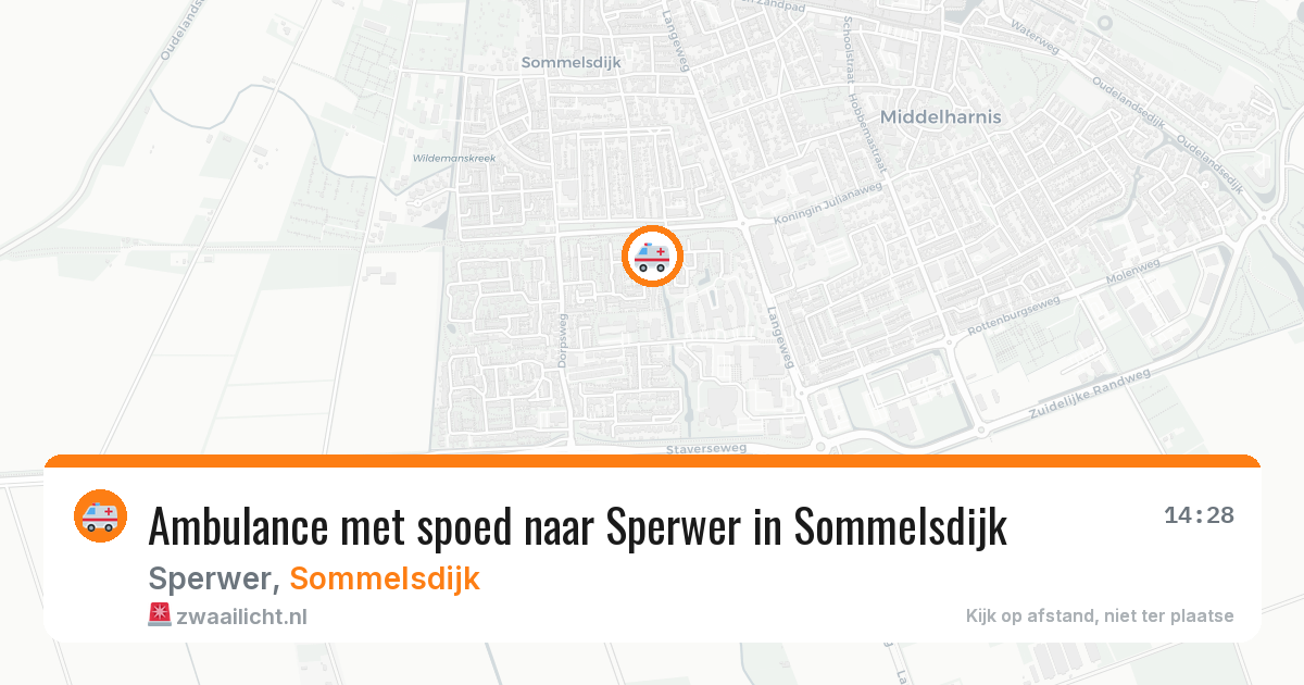 Ambulance met spoed naar Sperwer in Sommelsdijk — 7 aug 2026