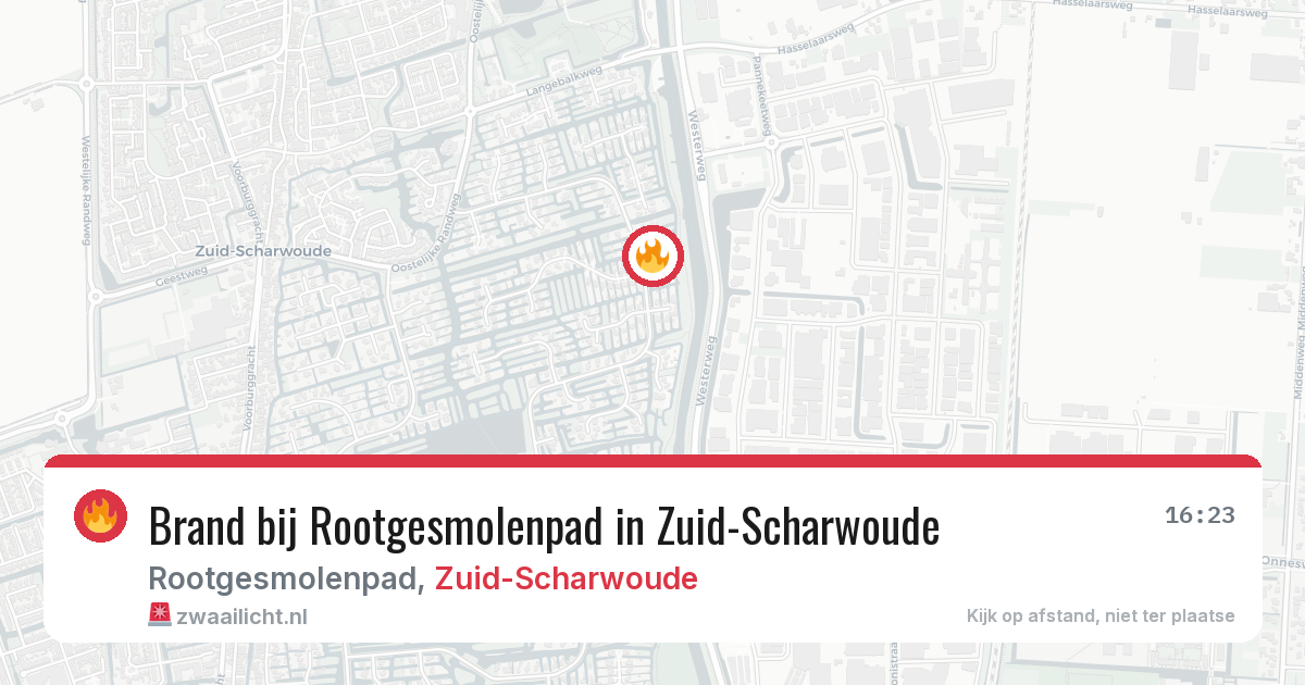 Brand bij Rootgesmolenpad in Zuid-Scharwoude — 21 apr 2026