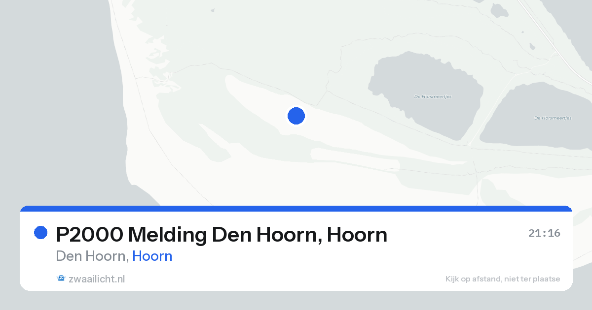 P2000 Melding Den Hoorn, Hoorn — 22 aug 2026