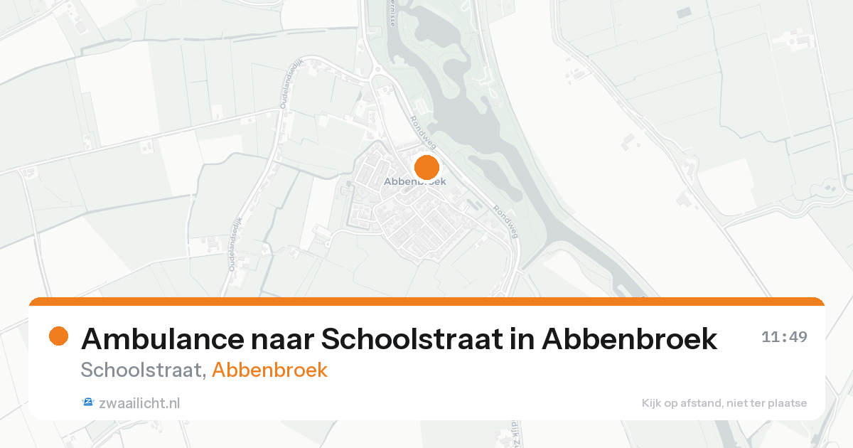 Ambulance naar Schoolstraat in Abbenbroek — 19 aug 2026