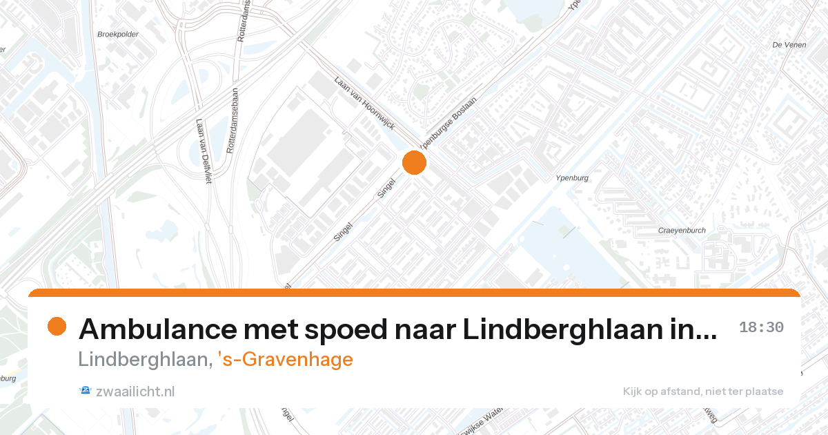 Ambulance met spoed naar Lindberghlaan in 's-Gravenhage — 28 aug 2026
