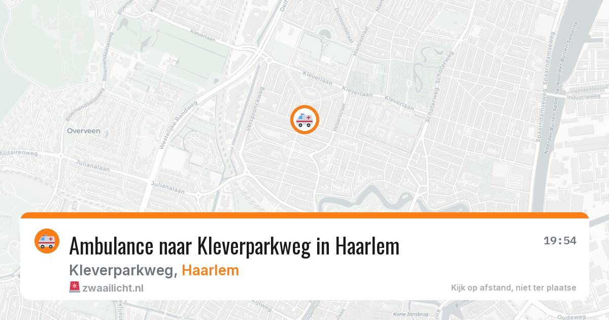 Ambulance naar Kleverparkweg in Haarlem — 20 jun 2026