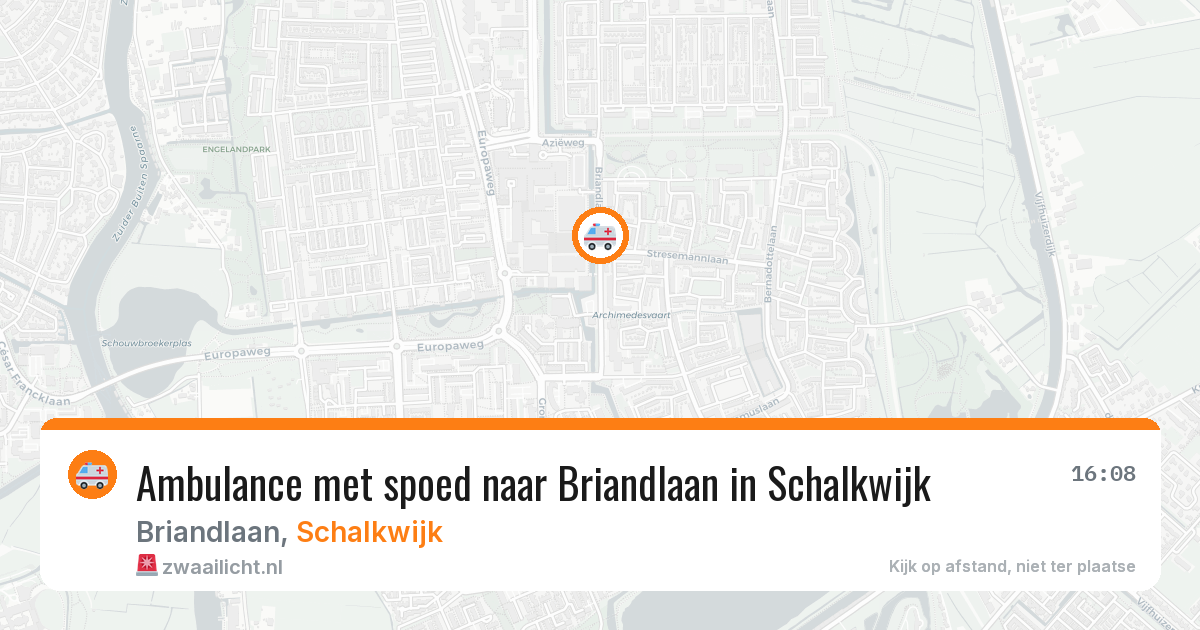 Ambulance met spoed naar Briandlaan in Schalkwijk — 13 apr 2026