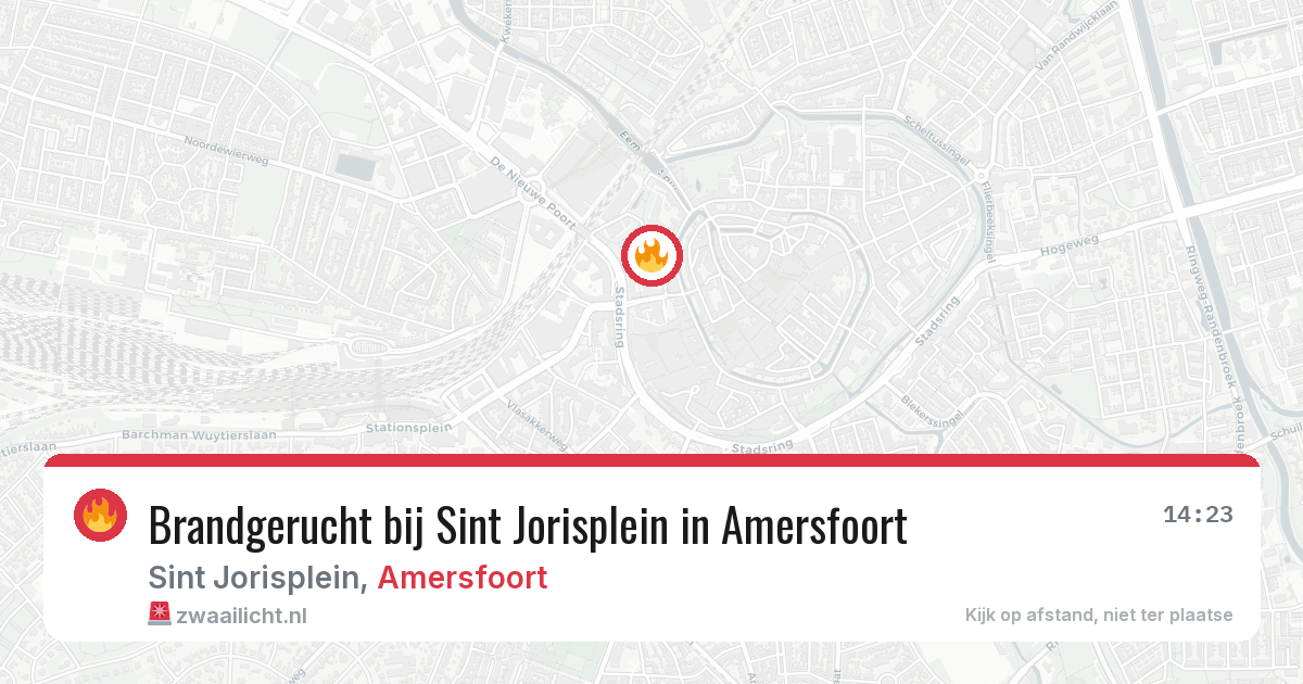 Brandgerucht bij Sint Jorisplein in Amersfoort — 6 mrt 2026