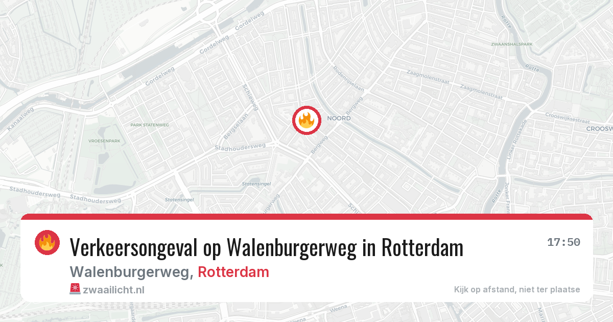 Verkeersongeval op Walenburgerweg in Rotterdam — 30 jul 2026