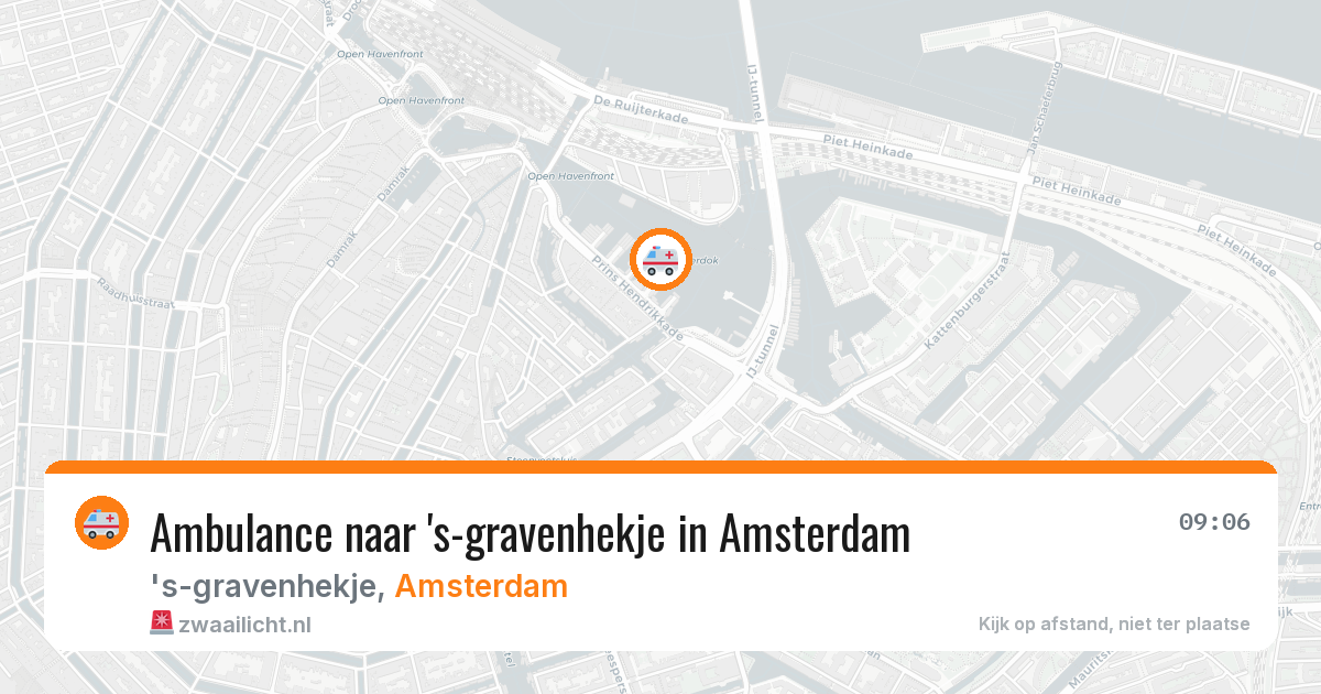 Ambulance naar 's-gravenhekje in Amsterdam — 15 mei 2026