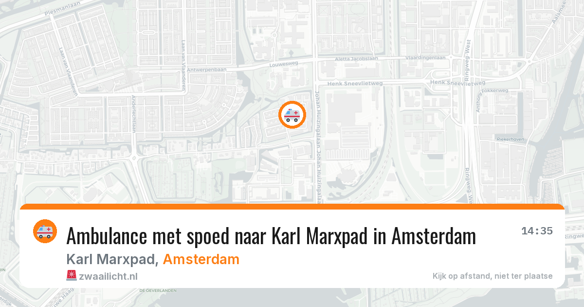 Ambulance met spoed naar Karl Marxpad in Amsterdam — 29 jan 2026