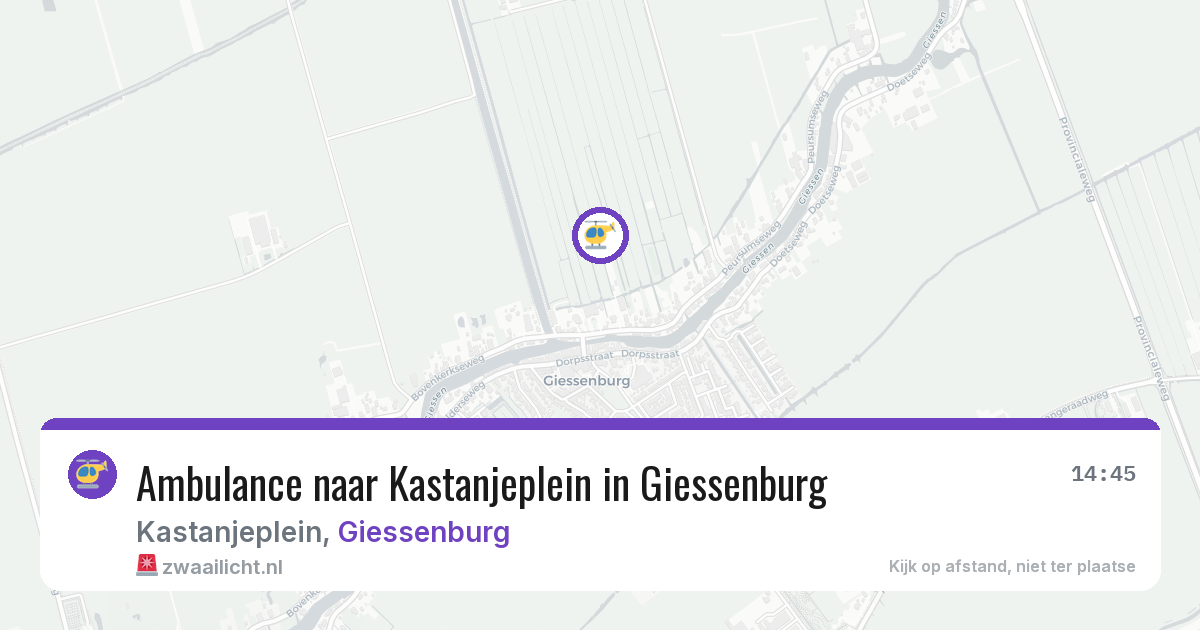 Ambulance naar Kastanjeplein in Giessenburg — 8 jul 2026