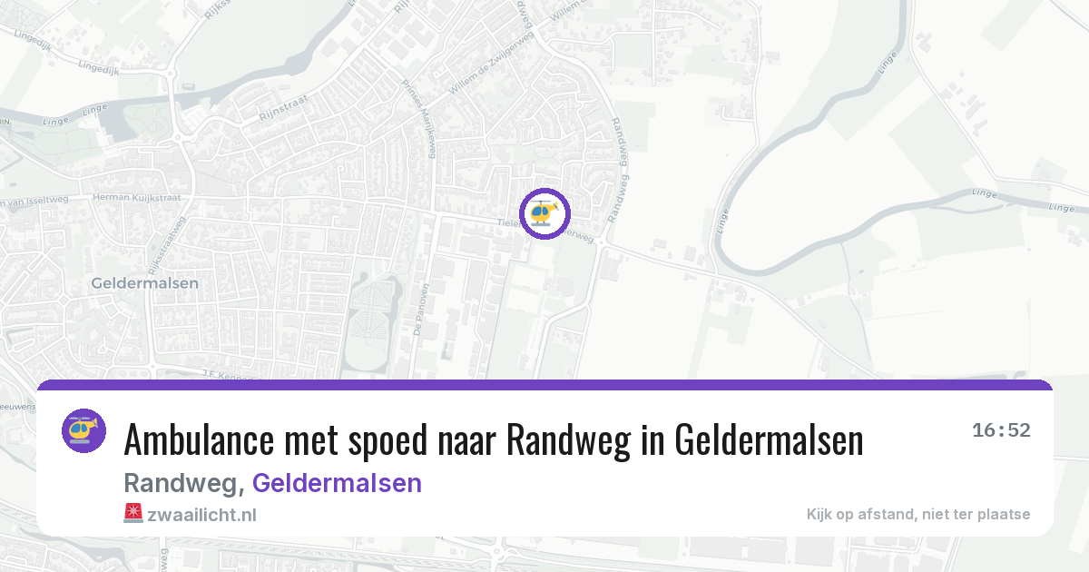 Ambulance met spoed naar Randweg in Geldermalsen — 21 jul 2026