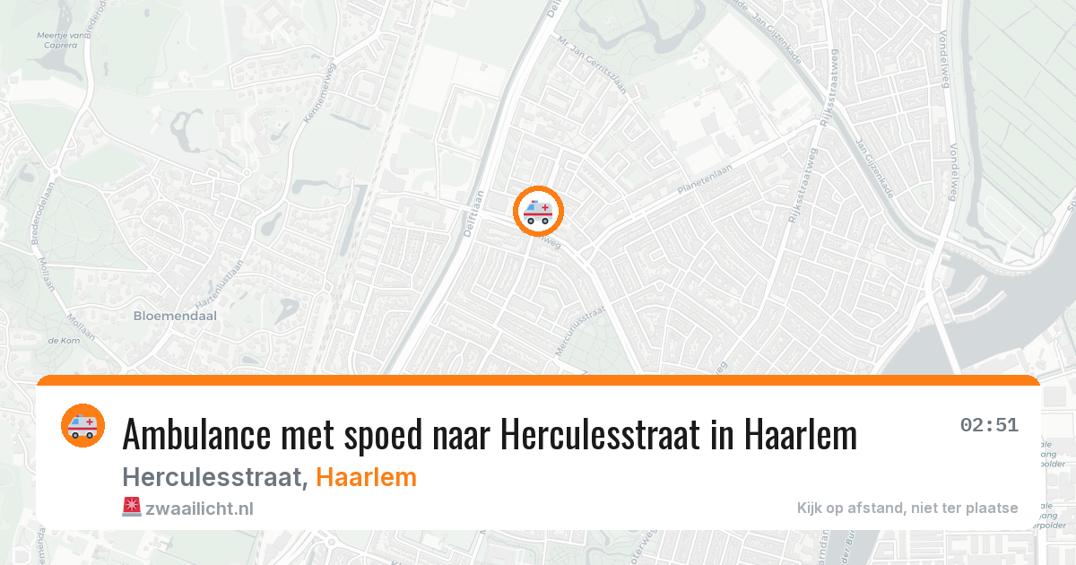 Ambulance met spoed naar Herculesstraat in Haarlem — 1 jul 2026
