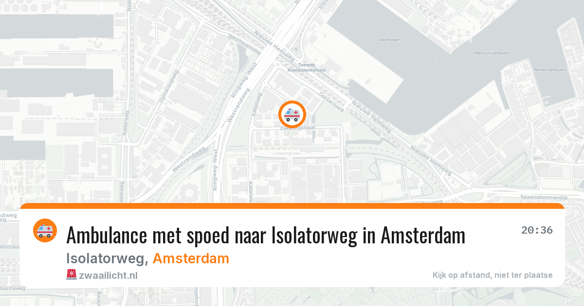 Ambulance met spoed naar Isolatorweg in Amsterdam — 12 jun 2026