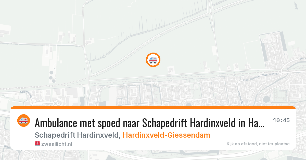 Ambulance met spoed naar Schapedrift Hardinxveld in Hardinxveld-Giessendam — 22 apr 2026