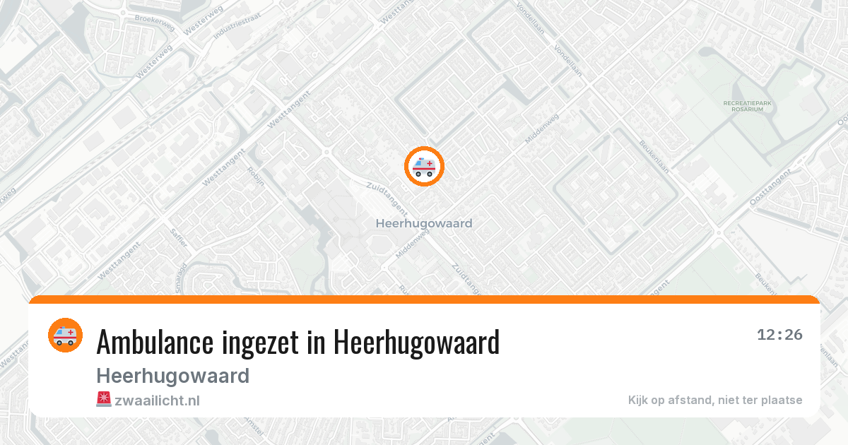 Ambulance ingezet in Heerhugowaard — 6 jul 2026