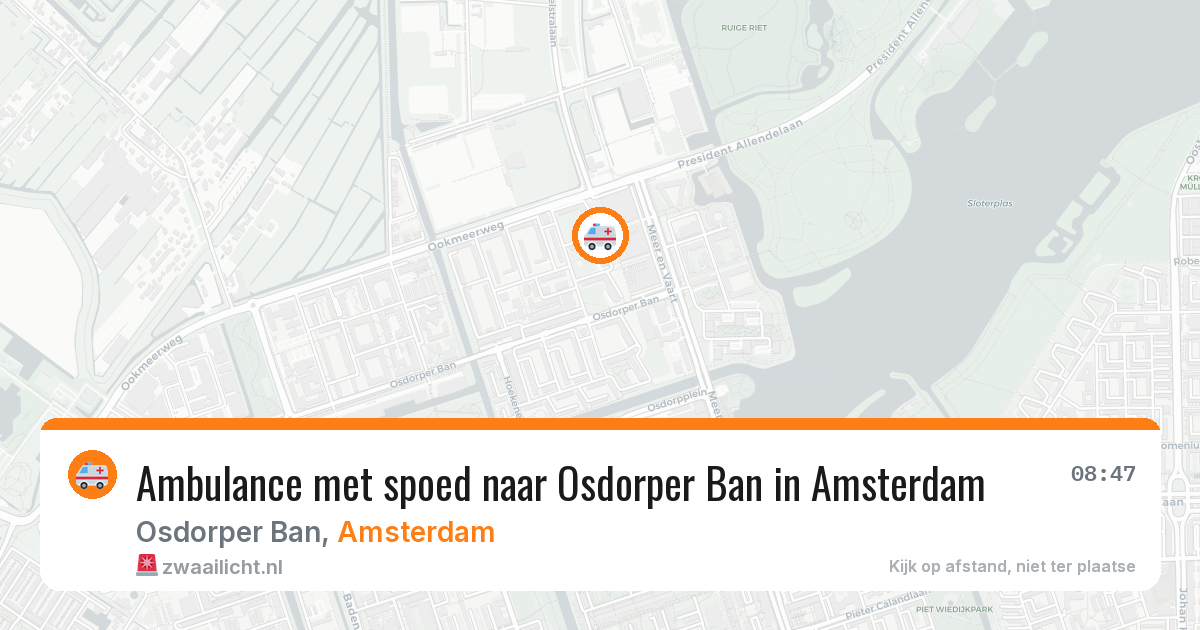 Ambulance met spoed naar Osdorper Ban in Amsterdam — 24 mrt 2026