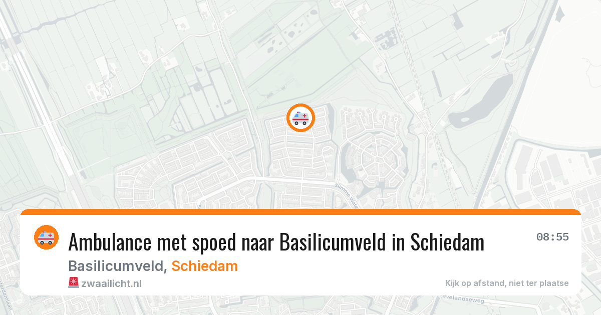 Ambulance met spoed naar Basilicumveld in Schiedam — 18 mei 2026