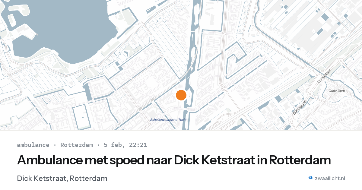 Ambulance met spoed naar Dick Ketstraat in Rotterdam — 5 feb 2026