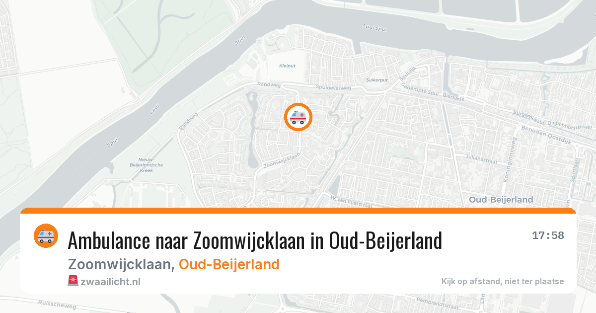 Ambulance naar Zoomwijcklaan in Oud-Beijerland — 7 jun 2026