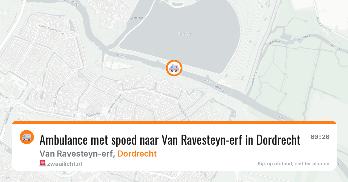 Ambulance met spoed naar Van Ravesteyn-erf in Dordrecht — 25 jan 2026