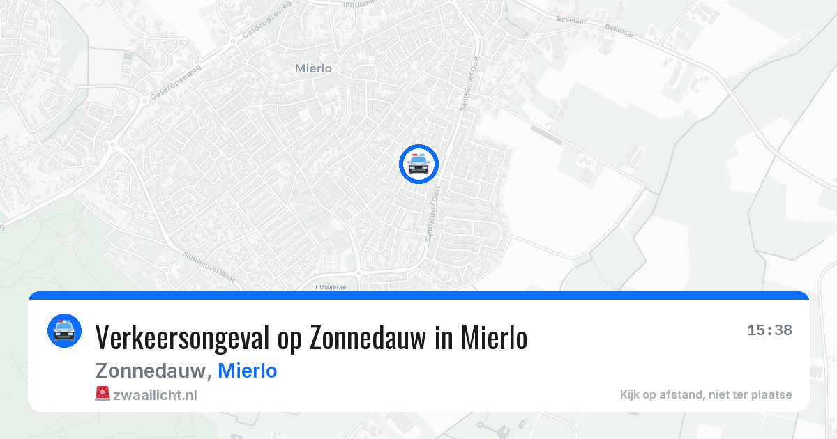 Verkeersongeval op Zonnedauw in Mierlo — 28 jul 2026