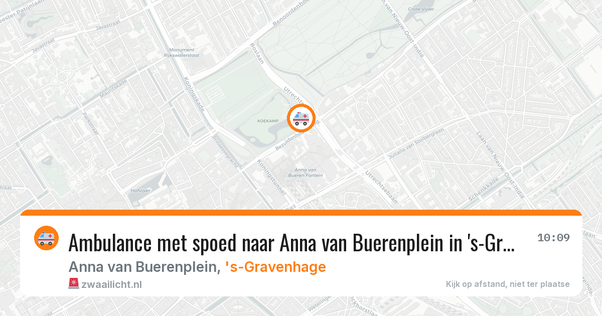 Ambulance met spoed naar Anna van Buerenplein in 's-Gravenhage — 8 jun 2026