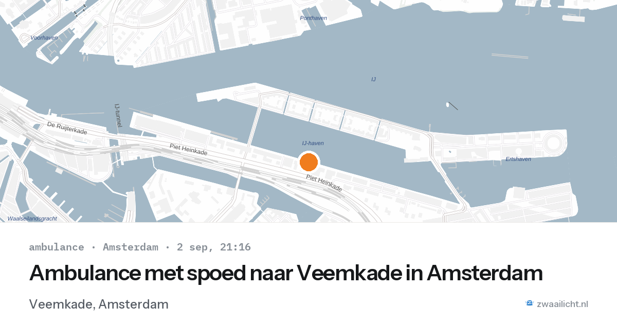 Ambulance met spoed naar Veemkade in Amsterdam — 2 sep 2026