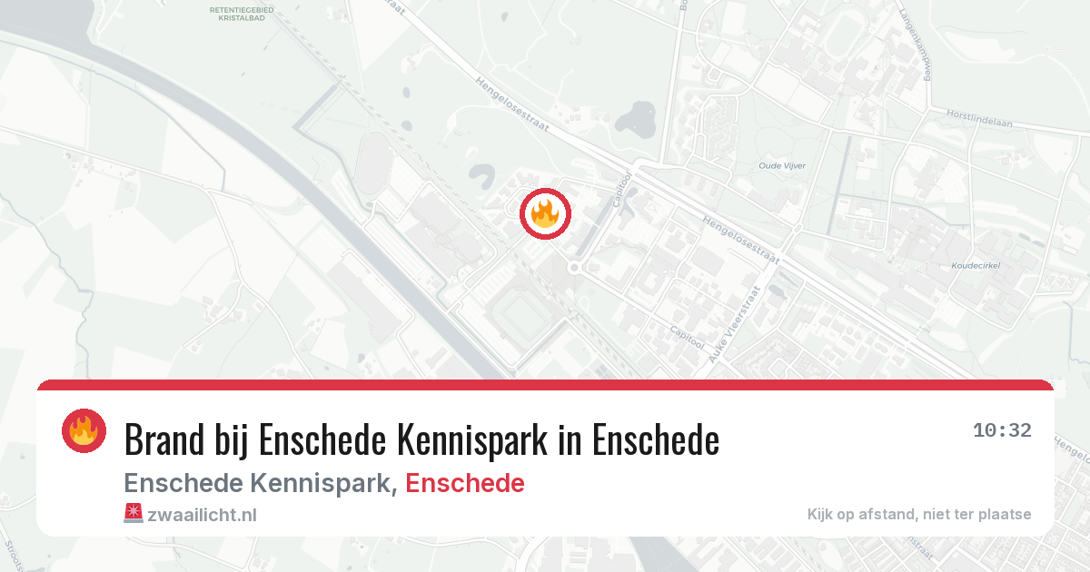 Brand bij Enschede Kennispark in Enschede — 19 mei 2026