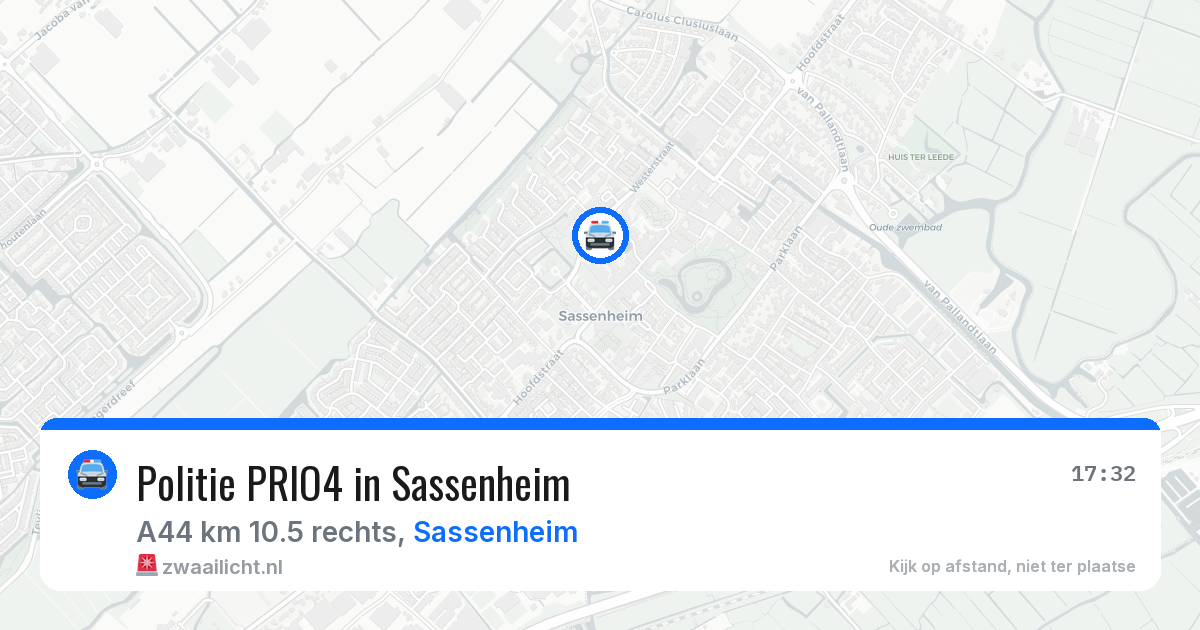 Politie PRIO4 in Sassenheim — 3 apr 2026 | 🚨 Zwaailicht.nl
